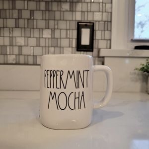 Rae Dunn Peppermint Mocha 2 sided Mug